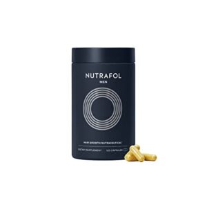 nutrafol men’s hair growth supplement | clinically effective for visibly thicker & stronger hair with more scalp coverage | dermatologist recommended | 1 bottle | 1 month supply