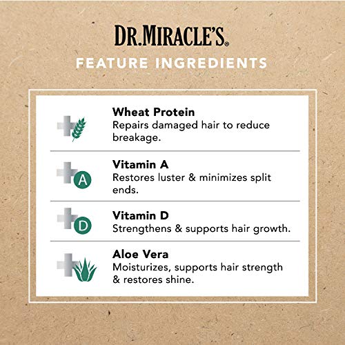 Dr. Miracle's Temple and Nape Gro Balm - For Healthy Hair Growth, Contains Wheat Protein, Aloe, Vitamin A, Vitamin D, Strengthens, Promotes Growth, 4 oz