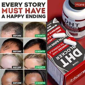 DHT Blocker Hair Growth Supplement - High Potency Biotin & Saw Palmetto for Hair Regrowth - Natural Hair Loss Treatments for Women & Men - Helps Stimulate Hair Follicle Growth