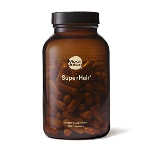 Moon Juice SuperHair Natural Hair Nutrition Supplement & Multivitamin for Healthier, Thicker, Stronger Hair-250mg Ashwagandha, 500mcg Biotin& 120mg SawPalmetto - Vegan, Non-GMO (120 Capsules) …