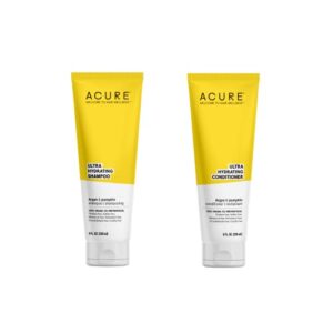 ultra hydrating shampoo & conditioner duo – 100% vegan – with argan oil & pumpkin – ultra moisturizing – 8 fl oz (pack of 2)