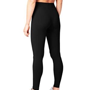 SATINA High Waisted Leggings for Women - Workout Leggings for Regular & Plus Size Women - Black Leggings Women - Yoga Leggings for Women | 3 Inch Waistband (One Size, Black)