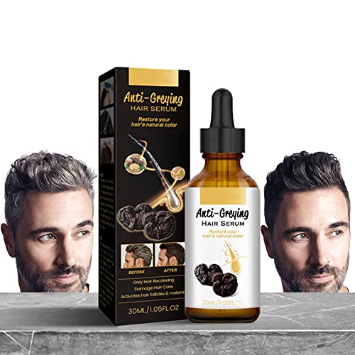 DARKA Anti-Greying Hair Serum, DARKA Pro Anti-Greying Hair Serum, Natural Hair Darkening Serum for Progressively Recover Natural Hair Color & Density for a Younger and More Confident Look (4 Pcs)