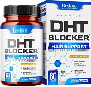 dht blocker hair growth support supplement – supports healthy hair growth, healthy thick strong hair – saw palmetto + hair vitamins for women & men – may support healthy dht levels – low loss capsules