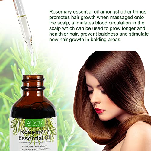 Rosemary Oil for Hair Growth,Rosemary Essential Oil for Hair Loss Regrowth Treatment,Strengthens Hair,Nourishes Scalp,Light Weight,Non Greasy,Improves Scalp Circulation For Men And Women 2.02 Oz