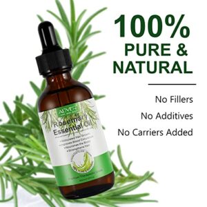 Rosemary Oil for Hair Growth,Rosemary Essential Oil for Hair Loss Regrowth Treatment,Strengthens Hair,Nourishes Scalp,Light Weight,Non Greasy,Improves Scalp Circulation For Men And Women 2.02 Oz