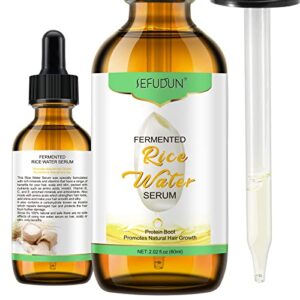 Rice Water for Hair Growth,Hair Growth Oil for Stronger, Thicker,Longer Hair,Hair Oil for Dry Damaged Hair and Growth,Natural Hair Moisturizer&Conditioner with Vitamin&Mineral,2.02 fl.oz