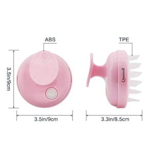 Electric Scalp Massager, Scalp Scrubber, Cordless Hair Scalp Massager Portable Head Scratching Massager with 2 Modes Vibration Comb for Hair Growth, Deep Cleansing and Stress Relaxation