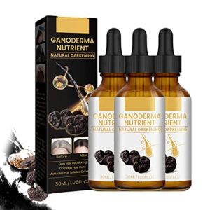 darka anti-greying hair serum, hair darkening serum, organic ganoderma nutrient hair grey reverse essence, darken your hair naturally without harming them (3pcs)