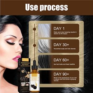 DARKA Anti-Greying Hair Serum, Hair Darkening Serum, Organic Ganoderma Nutrient Hair Grey Reverse Essence, Darken Your Hair Naturally Without Harming Them (3PCS)