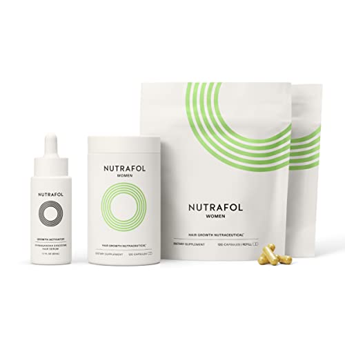 Nutrafol Fullest Hair Kit | Women Hair Supplement & Growth Activator | Ages 18-44 | Supports Visibly Stronger, Thicker Hair | Patent-Pending Ashwagandha Exosome Technology | 3 Month Supply