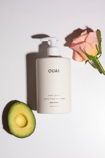 OUAI Hand Wash and Hand Lotion, Moisturizes and Exfoliates with Daily Use, Made with Jojoba Esters, Avocado and Rosehip Oils, Dean Street Scent, 16 oz each…