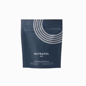 nutrafol men’s hair growth supplement | clinically effective for visibly thicker & stronger hair with more scalp coverage | dermatologist recommended | 1 refill pouch | 1 month supply