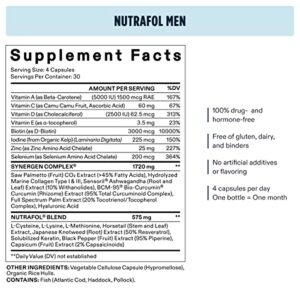 Nutrafol Men's Hair Growth Supplement & Growth Activator Duo | Clinically Proven for Visibly Thicker & Stronger Hair | Dermatologist Recommended | 1 Month Supply