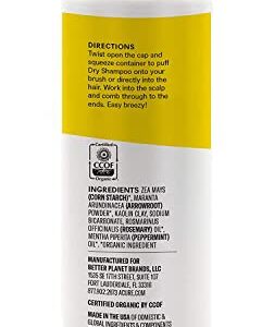 ACURE Dry Shampoo - All Hair Types | 100% Vegan | Certified Organic | Rosemary & Peppermint - Absorbs Oil & Removes Impurities Without Water | 1.7 Fl Oz