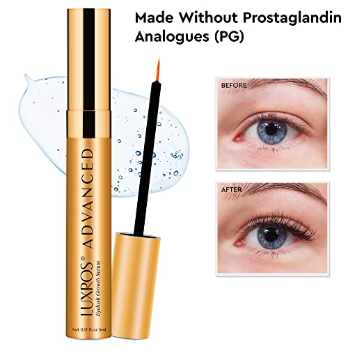 Eyelash Growth Serum, Plant-Based Lash Serum for Eyelash Growth and Thickness Promotes Thick, Strong Lashes in 3-4 Weeks without Parabens or PG (5 ML)