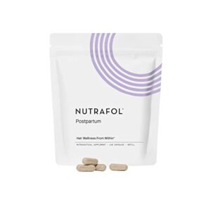 nutrafol postpartum hair growth supplement | clinically effective for visibly thicker hair & less shedding | breastfeeding-friendly ingredients | 1 pouch | 1 month supply