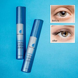 Natural Eyelash Growth Serum and Brow Enhancer to Grow Thicker, Longer Lashes for Long, Luscious Lashes and Eyebrows (Eyelash Growth Serum [3mL])