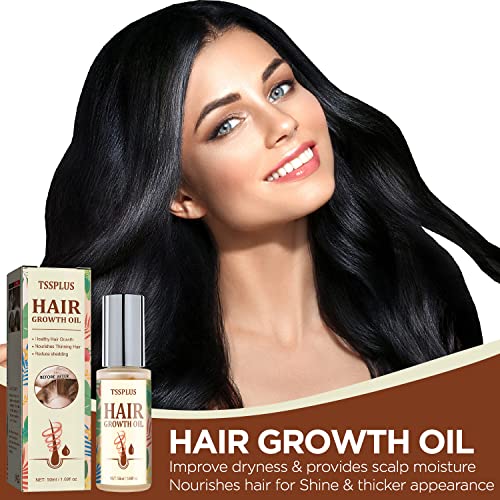 TSSPLUS Hair growth rapid, Hair growth serum,hair growth oil, hair loss treatments, hair oil for dry damaged hair and growth, Hair Growth Serum for Thicker longer fuller healthier hair ,Biotin & Castor oil & Rosemary Oil v2 (#01 Pack of 1)