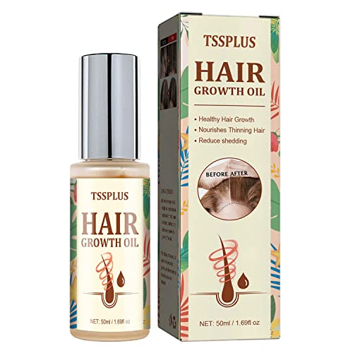 TSSPLUS Hair growth rapid, Hair growth serum,hair growth oil, hair loss treatments, hair oil for dry damaged hair and growth, Hair Growth Serum for Thicker longer fuller healthier hair ,Biotin & Castor oil & Rosemary Oil v2 (#01 Pack of 1)