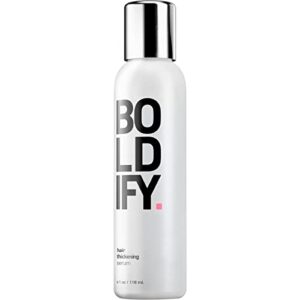 boldify hair thickening serum – best hair thickening products for women & men, instant hair thickener – natural 3-in-1 hair volumizer for fine hair, conditioner, & plumping blow dryer treatment – 4oz