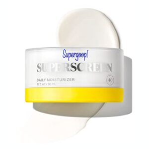 supergoop! superscreen – 1.7 fl oz – spf 40 pa+++ hydrating daily moisturizer – reef-friendly sunscreen – protection from uv rays + helps filter pollution & blue light