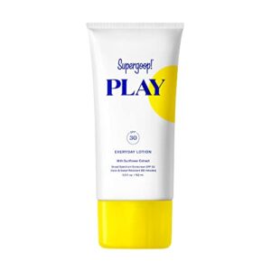 supergoop! play everyday spf 30 lotion, 5.5 oz – reef-friendly, broad spectrum sunscreen for sensitive skin – water & sweat resistant body & face sunscreen – clean ingredients – great for active days