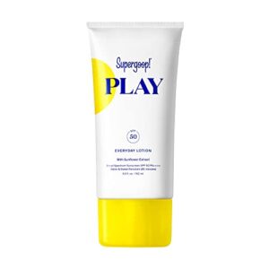 supergoop! play everyday lotion spf 50-5.5 fl oz – broad spectrum body & face sunscreen for sensitive skin – great for active days – fast absorbing, water & sweat resistant – reef friendly
