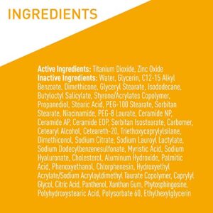 CeraVe 100% Mineral Sunscreen SPF 30 | Face Sunscreen with Zinc Oxide & Titanium Dioxide for Sensitive Skin | With Hyaluronic Acid, Niacinamide, and Ceramides | 2.5 oz