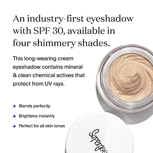 Supergoop! Shimmershade, Golden Hour - 0.18 oz - Long-wearing Cream Eyeshadow with Broad Spectrum SPF 30 Sunscreen - Instantly Brightens Eye Area - Won’t Crease, Flake or Fade