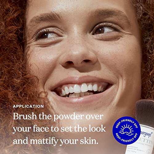 Supergoop! (Re)setting 100% Mineral Powder, Deep - 0.15 oz - Makeup Setting Powder + Broad Spectrum SPF 35 PA+++ Sunscreen - With Ceramides, Olive Glycerides & Coated Silica Spheres