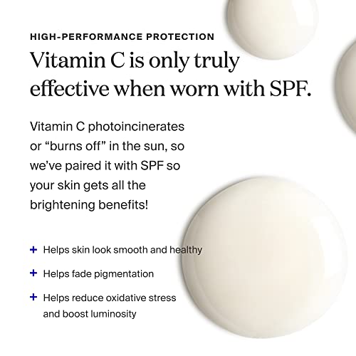 Supergoop! Daily Dose Vitamin C + SPF 40 PA+++, 1 fl oz - Broad Spectrum Sunscreen Serum - Helps Visibly Brighten Skin & the Appearance of Dark Spots - For All Skin Types