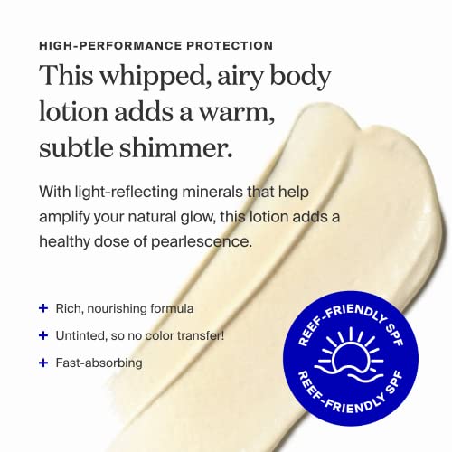 Supergoop! Glowscreen Body SPF 40 PA+++, 3.4 fl oz - Body Lotion + Broad Spectrum Sunscreen with Subtle Shimmer - Adds Instant Glow & Hydration - Contains White Stargrass & Coconut Alkanes