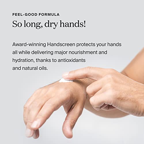 Supergoop! Handscreen SPF 40, 1 fl oz - Preventative, SPF Hand Cream For Dry Cracked Hands - Fast-Absorbing, Clean ingredients, Non-Greasy Formula - With Sea Buckthorn, Antioxidants & Natural Oils