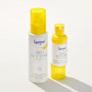 Supergoop! (Re)setting Refreshing Mist, 1 fl oz - SPF 40 PA+++ Facial Mist - Sets Makeup, Refreshes UV Protection & Helps Filter Pollution - Light, Natural Scent