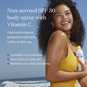 Supergoop! PLAY SPF 30 Antioxidant Body Mist w/ Vitamin C, 6 fl oz - Reef-Friendly, Broad Spectrum Sunscreen Spray for Sensitive Skin - Clean Ingredients - Great for Active Days