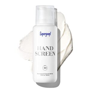 supergoop! handscreen spf 40, 6.76 fl oz – preventative, spf hand cream for dry cracked hands – fast-absorbing, clean ingredients, non-greasy formula – with sea buckthorn, antioxidants & natural oils