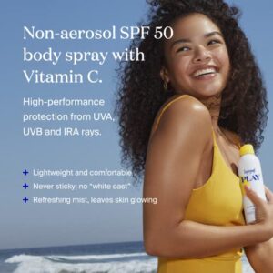 Supergoop! PLAY SPF 50 Antioxidant Body Mist w/ Vitamin C, 6 fl oz - 2 Pack - Reef-Friendly, Broad Spectrum Sunscreen Spray - Clean Ingredients for Sensitive Skin - Great for Active Days