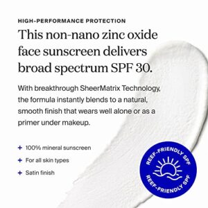 Supergoop! Mineral Sheerscreen SPF 30 PA+++, 1.5 fl oz - 100% Mineral, Broad Spectrum Face Sunscreen + Primer + Helps Filter Blue Light - Satin Finish - For All Skin Types