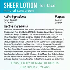 BLUE LIZARD Sheer Face Lotion - SPF 50+, 1.7 Oz