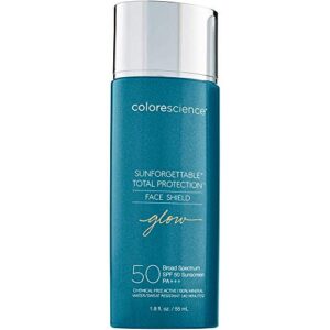 colorescience sunforgettable total protection face shield glow spf 50, glow, 1.8 fl oz