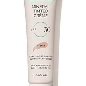 MDSolarSciences Mineral Tinted Crème SPF 30 Sunscreen for Face – Water-Resistant, Broad Spectrum UV Protection – Blendable Micronized Zinc Oxide Cream – Smooth, Natural Matte Finish, 1.7 Fl Oz