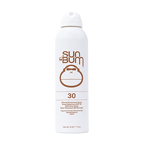 Sun Bum Mineral SPF 30 Sunscreen Spray | Vegan and Reef Friendly (Octinoxate & Oxybenzone Free) Broad Spectrum Natural Sunscreen with UVA/UVB Protection | 6 oz (packaging may vary)