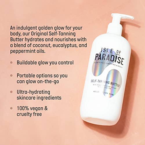 Isle of Paradise Self Tanning Body Butter - Hydrating Gradual Self Tan Body Butter for Illuminating Golden Glow, Vegan and Cruelty Free, 16.91 Fl Oz