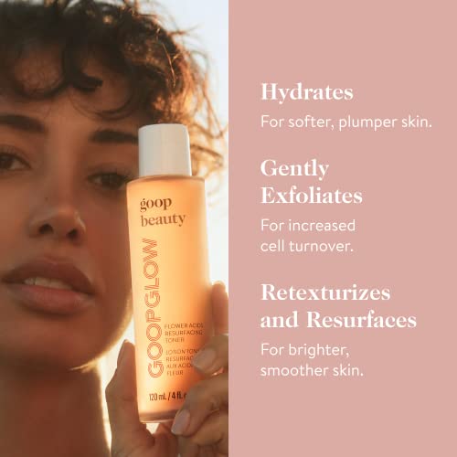 goop Sensitive Skin Resurfacing Toner | Brightens & Smooths | Hibiscus and Prickly Pear Flower Extract | 4 fl oz | Paraben and Silicone Free