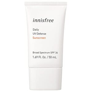 innisfree daily uv defense sunscreen broad spectrum spf 36 face lotion, 1.69 fl oz (pack of 1)