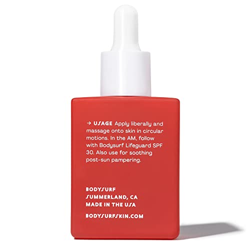 Bodysurf Face Oil, Marine Layer | Natural Retinol Alternative Facial Oil with Squalane, Niacinamide, Bakuchiol | Lightweight and Hydrating Face Oil for Women