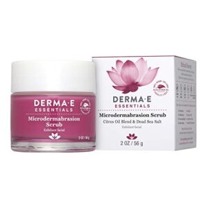 derma e microdermabrasion scrub with dead sea salt & citrus essential oils – facial exfoliating scrub smooths, revitalizes and renews – ideal for scars and wrinkles, 2oz