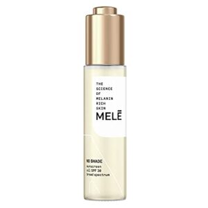 mele sunscreen oil for uv protection no shade spf 30 blends in without a trace 1 oz, white