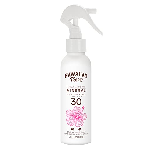 Hawaiian Tropic Mineral Skin Nourishing Milk Sunscreen Spray, SPF 30, 3.4oz